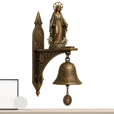 Productafbeelding van Elzusha - Antieke Wandbel met Religieuze Hanger