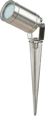 Obrázek produktu pro Nastavitelné venkovní svítidlo se zemním hrotem mosaz v niklu IP64 GU10 otočné světlo na cestu zahradní reflektor