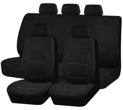 Immagine prodotto di Solidchoice - Set universale di coprisedili per auto, 9 pezzi, colore nero