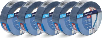 Produktbild von Scley 5x Malerband / Abdeckband 38 mm x 50 m „Serie 586”, Klebeband, Schutzband
