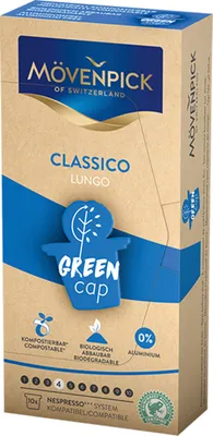 Produktbild von Mövenpick Classico Lungo Green Cap aus gemahlenen Arabica Bohnen 57g