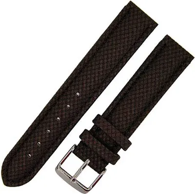 Produktbild von Uhrenarmband RAUTEN-87A braun 24mm KUNSTLEDER Textiloptik