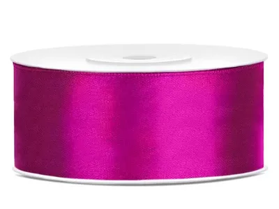 Zdjęcie produktu dla Wstążka satynowa 25 mm x 25 m Fuksja