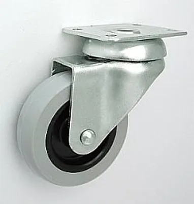 Produktbild von Möbelrolle Aus Kunststoff + Gummi 60 Mm, Schwenkbares Gehäuse M62T – Kl060 Skr G