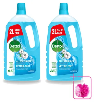 Produktbild von 2 x Dettol Power & Fresh Allesreiniger Katoenfrisch - 2 l - Sparpackung - 2 Stücke
