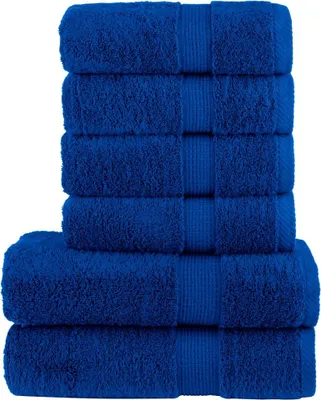 Produktbild von 6 tlg. Premium-Handtuch-Set SOLUND Blau 600 g/m²