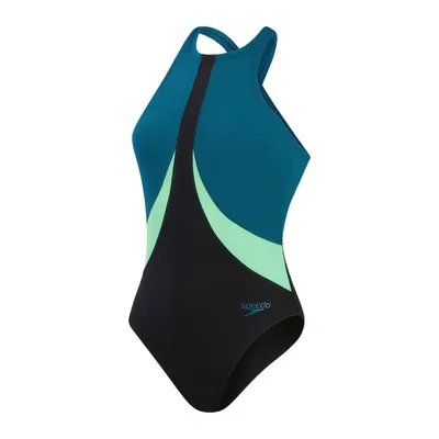 Zdjęcie produktu dla Speedo ECO+ Colourblock Highneck Crossback Badeanzug Damen