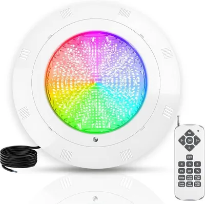 Produktbild von Poolbeleuchtung Unterwasser 38W RGB Poolscheinwerfer Unterwasser LED Pool Lampen mit Fernbedienung IP68 Wasserdicht Poollampen Unterwasser 12V AC/DC