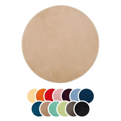 Produktbild von liebling Badteppich, 100% Polyester, mit Anti-Rutsch Beschichtung, saugstark, Serie Santos, Ø 110 cm, 1500 g/m², bei 30 Grad waschbar, sand