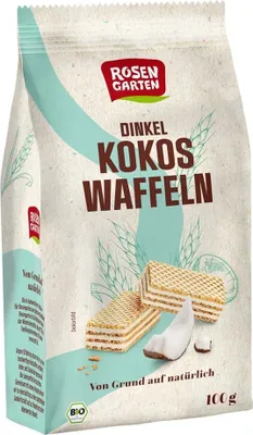 Produktbild von Rosengarten Dinkel-Kokos-Waffeln -- 100g