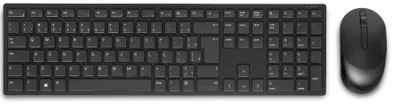 Produktbild von DELL Pro-Tastatur und -Maus – KM5221W - deutsch (QWERTZ) - schwarz, Volle Größe (100%), Kabellos, RF Wireless, QWERTZ, Schwarz, Maus enthalten