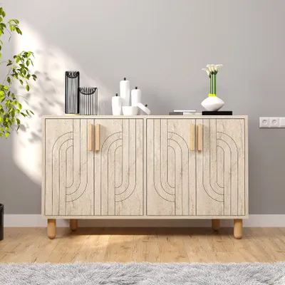 Produktbild von Skye Decor, Rodney - Traverten, Konsole, 100 % Melaminbeschichtete Spanplatten, Traverten, 120 x 29,6 x 73,6 cm