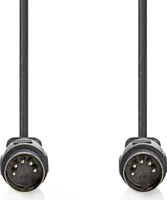 Obrázek produktu pro Nedis CAGL20000BK10, DIN (5-pin), Samec, DIN (5-pin), Samec, 1 m, Černá