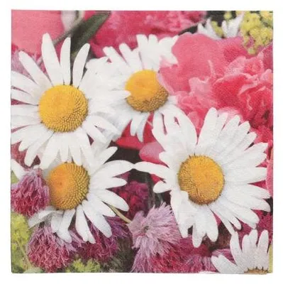 Image de PAPSTAR  89489 PAPSTAR Motiv-Servietten "Marguerite", 330 x 330 mm