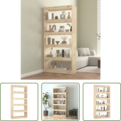 Immagine prodotto di The Living Store libreria/divisorio 80x30x167,4 cm in legno di pino massiccio