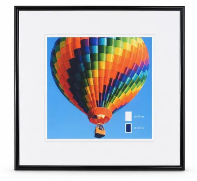 Produktbild von Bilderrahmen mit Klarglas quadratisch fotorahmen Kunststoff Posterrahmen Vintage Collage Picture Frame New Lifestyle - Farbe: Schwarz | Format: 30x30