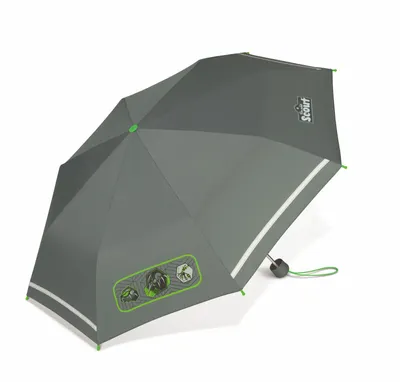 Produktbild von Scout Kinder-Taschenschirm Regenschirm mit reflektierenden Streifen Black Spider