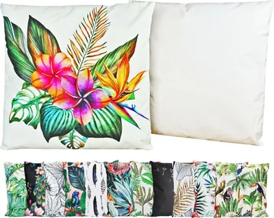 Produktbild von JACK Outdoor Motiv Kissen 45x45cm Lounge Dekokissen inkl. Füllung Wasserabweisend Sitzkissen Garten Stuhl, Farbe:Tropical Dream