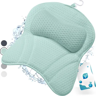 Produktbild von Vesta+ Badewannenkissen L mit Saugnäpfen, Badekissen als Badewannenkissen Nacken & Nackenkissen Badewanne, Badekissen für Badewanne, Badewannen Kissen & Duschkissen Badewanne