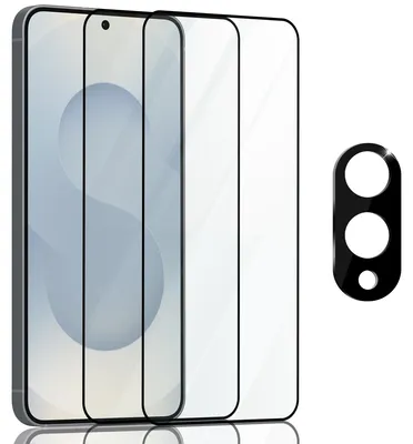 Obrázek produktu pro 2-balení Samsung S25 Edge Ochranné sklo na displej & 1-balení ochrana objektivu - Tvrzené sklo 9H - Super kvalita 3D