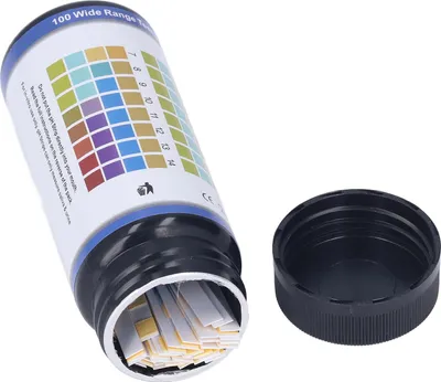 Obrázek produktu pro PH testovací proužky 15 sekundový test Kolorimetrická metoda Snadná obsluha Široká použitelnost PH testovací proužky