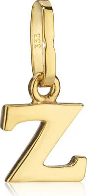 Produktbild von Kettenanhänger kleiner Buchstabe Z 333 Gelb Gold 5x6mm Kinder Alphabet Amulett