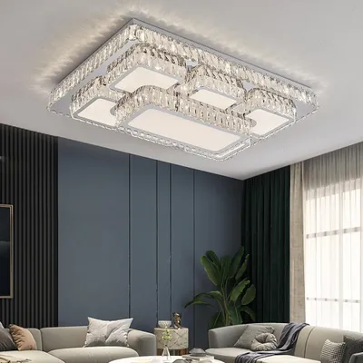 Imagen del producto de Lámpara colgante LED Eurohandisplay, modelo TY3019-95x65, con mando a distancia, que permite ajustar la temperatura del color de la luz desde blanco cálido hasta blanco frío, y con marcos de metal chapados en oro