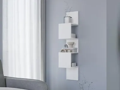 Produktbild von Wandregal SUNEDO 25x125 cm, weiß