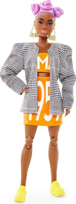 Image de Barbie BMR1959 Barbie (cheveux violets) Blazer à carreaux streetwear