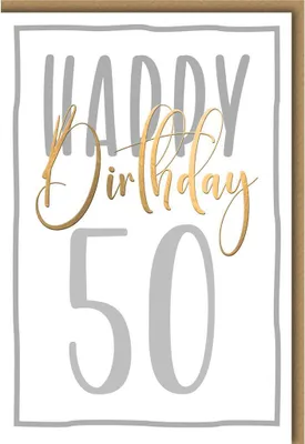 Produktbild von 50. Geburtstag - Glückwunschkarte im Format 11,5 x 17 cm mit