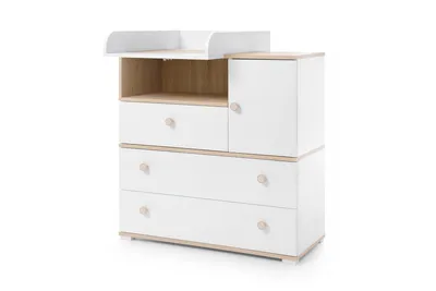 Produktbild von WICKELKOMMODE OKTAVIA 04 05 90/72/100 in Weiß Matt / Eiche
