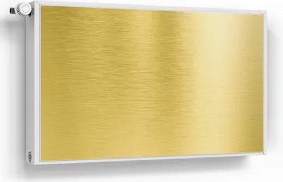 Produktbild von DEQORI Magnetmatte Heizung beschreibbar 100x60 cm 'Gebürstete Goldoberfläche' Magnetfolie