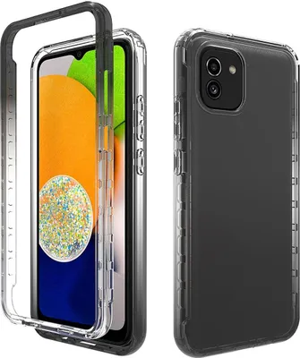 Produktbild von König Design Hülle kompatibel mit Samsung Galaxy A03 Kunststoff Soft Handyhülle - Handy Case Schwarz