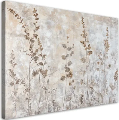 Produktbild von Feeby - Leinwand Bilder - Gras Pflanzen - 30x20 cm - Deko Wohnzimmer - Wandbilder Schlafzimmer - Deko Aesthetic - Wand Deko - Leinwand Groß - Deko Zimmer - Leinwandbilder XXL