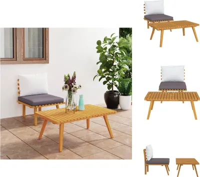 Produktbild von vidaXL 2-tlg. Garten-Lounge-Set mit Kissen Massivholz Akazie -  Gartensofaelemente