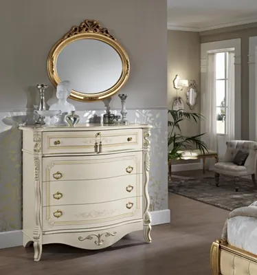 Image de Commode avec tiroirs en bois massif Meubles de chambre à coucher Design Meubles Blancs Commodes