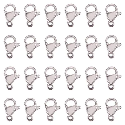 200 Edelstahl Karabinerhaken 9x6x3mm für Schmuck
