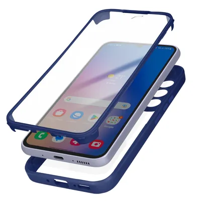 Image de Avizar, coque 360° Galaxy A34 5G résistante aux chocs, protection intégrale, bleue