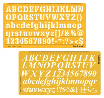 Image de Pochoirs de lettres pour la calligraphie et l'artisanat