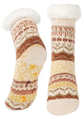 Produktbild von Damen Stoppersocken Kuschelsocken Bär Winter Flauschig Dicke Haussocken Einheitsgröße B-beige