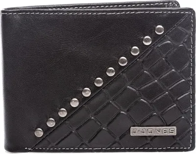 Produktbild von Jennifer Jones Herren Geldbörse Bifold RFID Echtleder 12 cm ohne Münzfach Schwarz