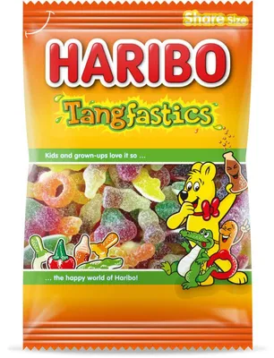 Produktbild von Haribo Tangfastics Fruchtgummi 250g – Saure, bunte Fruchtgummis