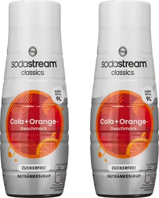 Image de SodaStream Cola + Orange Sirop sans sucre 440ml, 2 pièces