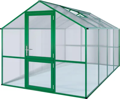 Produktbild von KGT Gewächshaus "Rose IV" moosgrün 10 m² 10 mm HKP