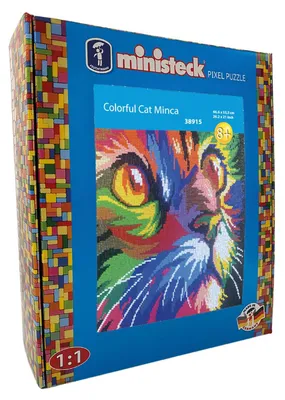Image de Mosaïque Ministeck chat coloré Minka - XXL Box 8600 pièces