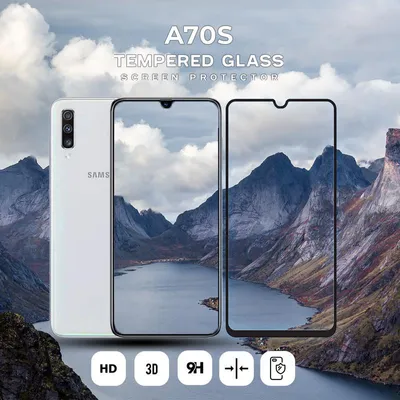 Obrázok produktu pre 1-balenie Samsung Galaxy A70s Ochranné sklo na displej - Tvrdené sklo 9H - Super kvalita 3D