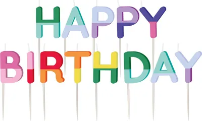 Produktbild von Happy Birthday Tortenkerzen Bunt