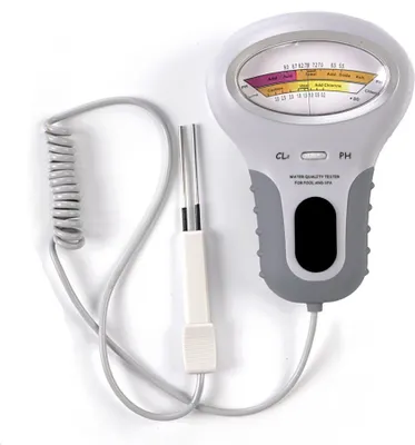 A water quality tester for pools and spas is shown against a white background.