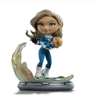 Zdjęcie produktu dla Fantastic Four Mini Co. Figurka PVC Niewidzialna kobieta i Franklin 15 cm