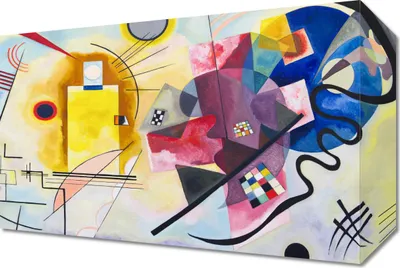 Image de Tableau 30 x 20 cm Jaune-Rouge-Bleu, Wassily Kandinsky Salon vintage